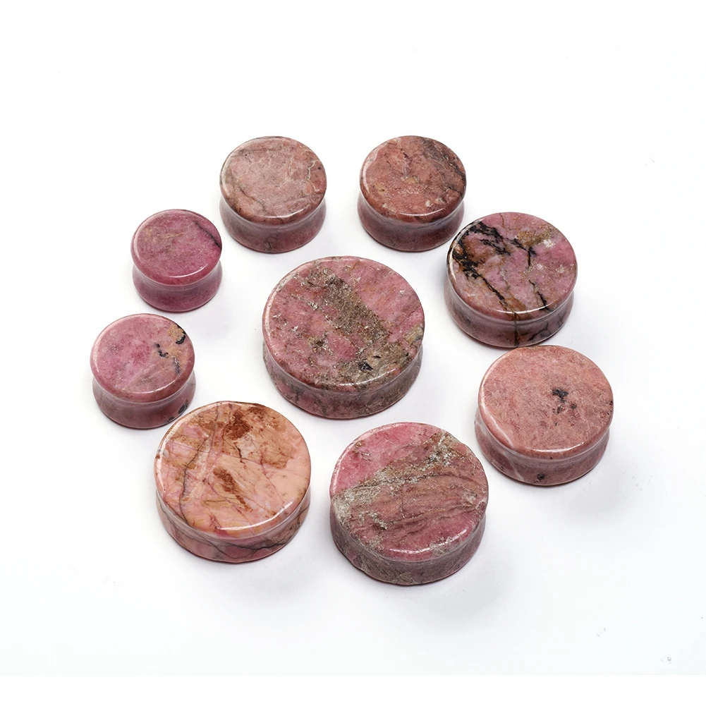

PandaHall Undrilled Flat Round Natural Rhodonite Beads