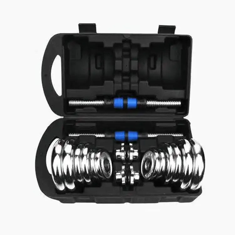 

30kg dumbbells set for sale dumbbell adjustable, Silver, red, blue