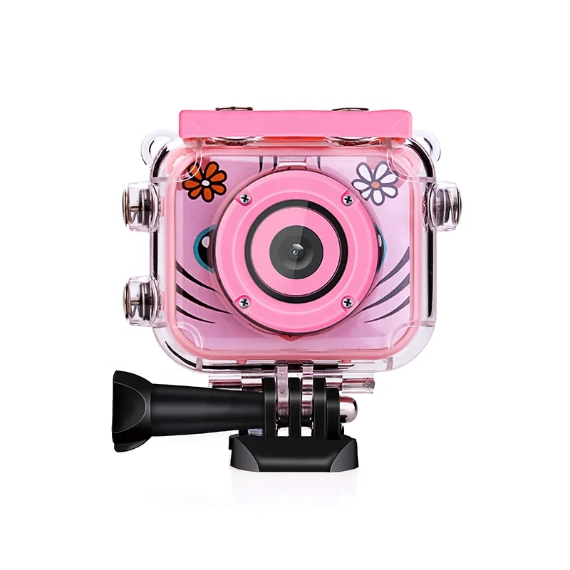 

Amazon Hot Sale Cartoon 1080P 2.0 inch Lcd Screen Children 4K Sport Action Camera Toys Kids Camera Waterproof