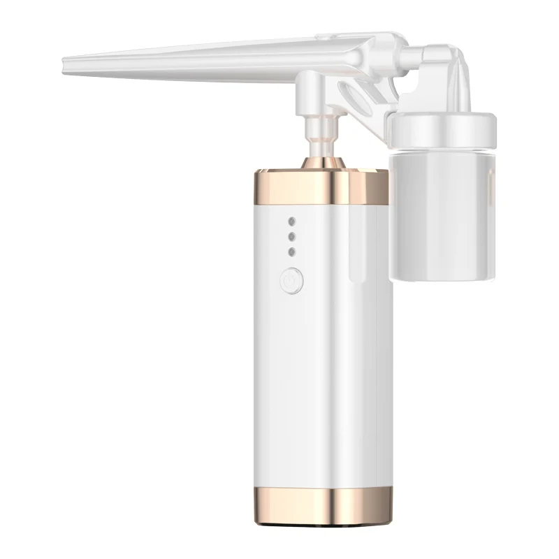 

Portable handheld USB rechargeable steam facial spray moisturizing dry skin beauty sprayer, White/green/pink/red