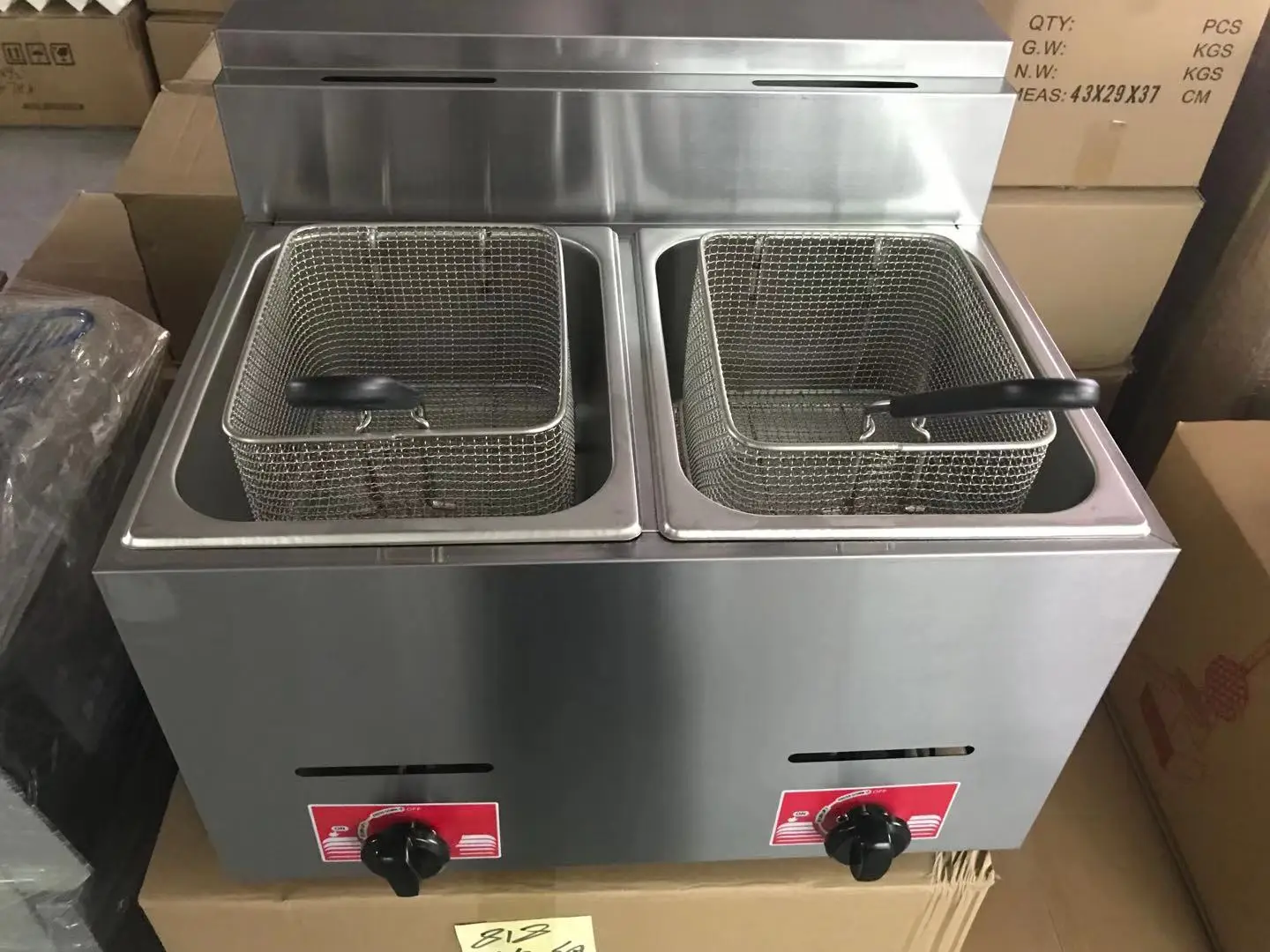 New Design Kfc Counter Top High Temperature 2 Tank Small Potato Chips