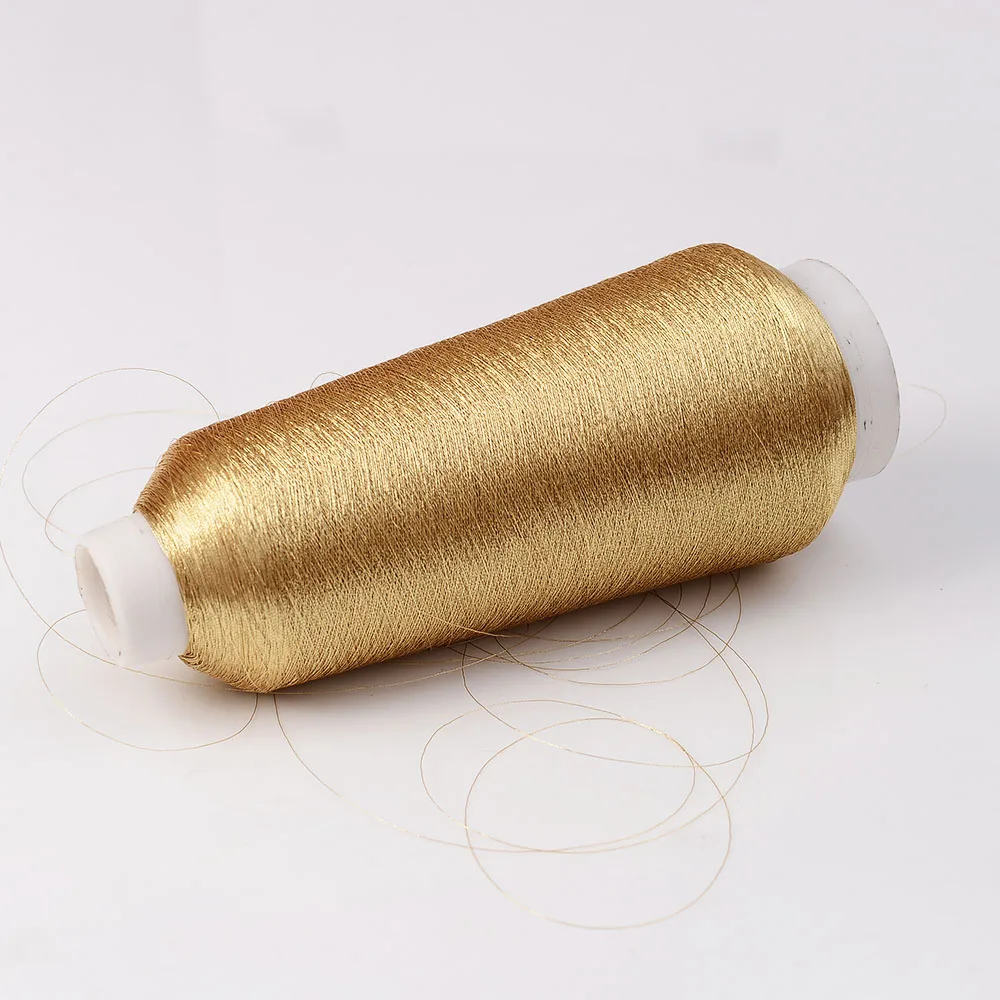 
Wholesale High Quality ST Type Pure Gold Polyester Metallic Yarn Thread for Weaving 