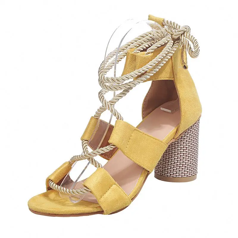 

European Stylish Large Size Wedge Round Heel Shoes Women's Sandals
