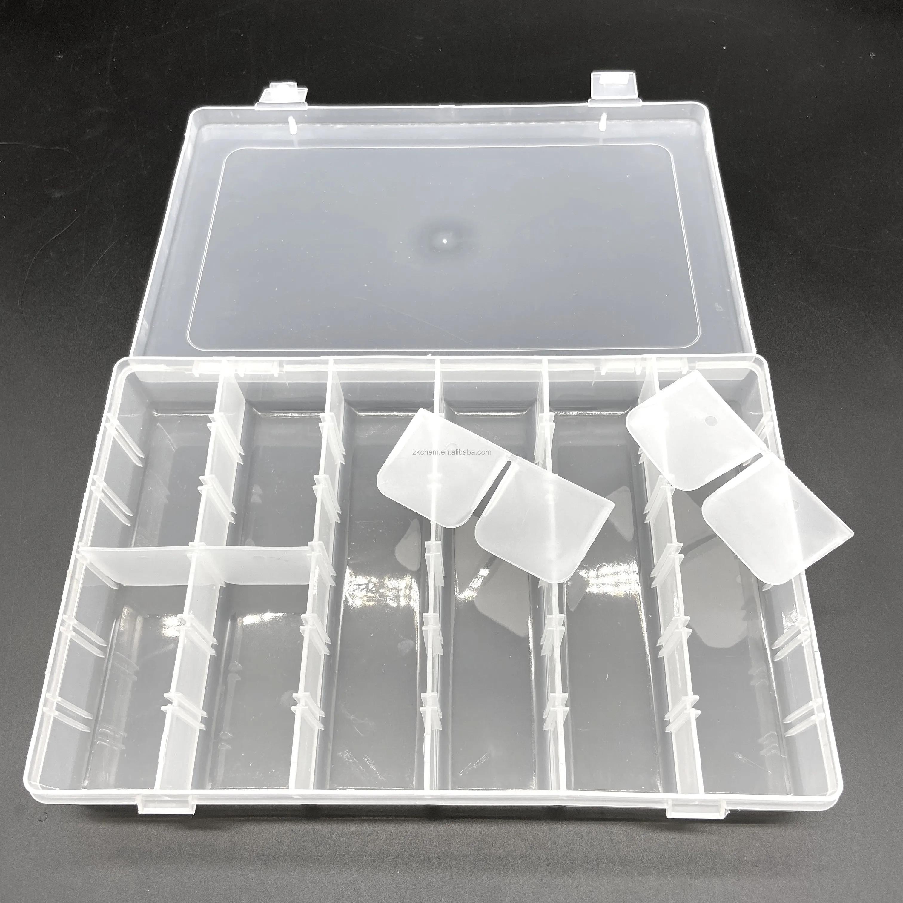 Transparent Clear Storage Box Plastic Organizer 12 Compartments Fast ...