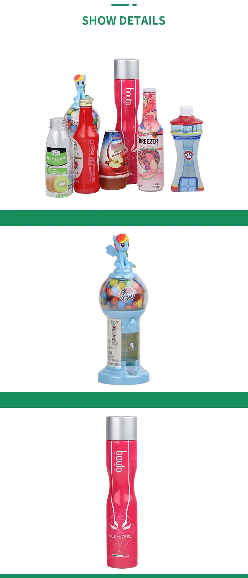 Custom  Branding Printing PET Plastic Shrink Wrap Sleeve Label for Beverage Bottles