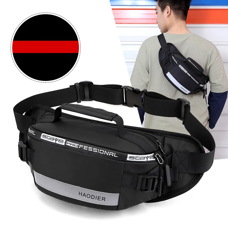 

2021 fashion waterproof waist chest bag unisex men cell phone crossbody bag custom logo reflective fanny pack for sport
