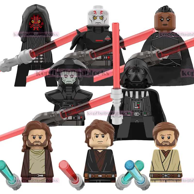 

KT1059 SW New Star Darth Vader Maul Obi-Wan Anakin Trooper Mini Bricks Building Block Figure Collect Educational Toy