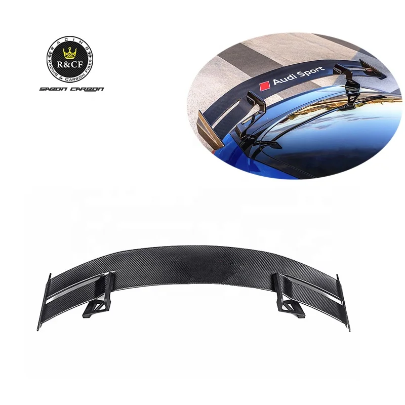 

For Audi TTS/TTRS Carbon Fiber Rear Spoiler Racing Spoiler Wing with hole cut Universal racing spoiler For Audi