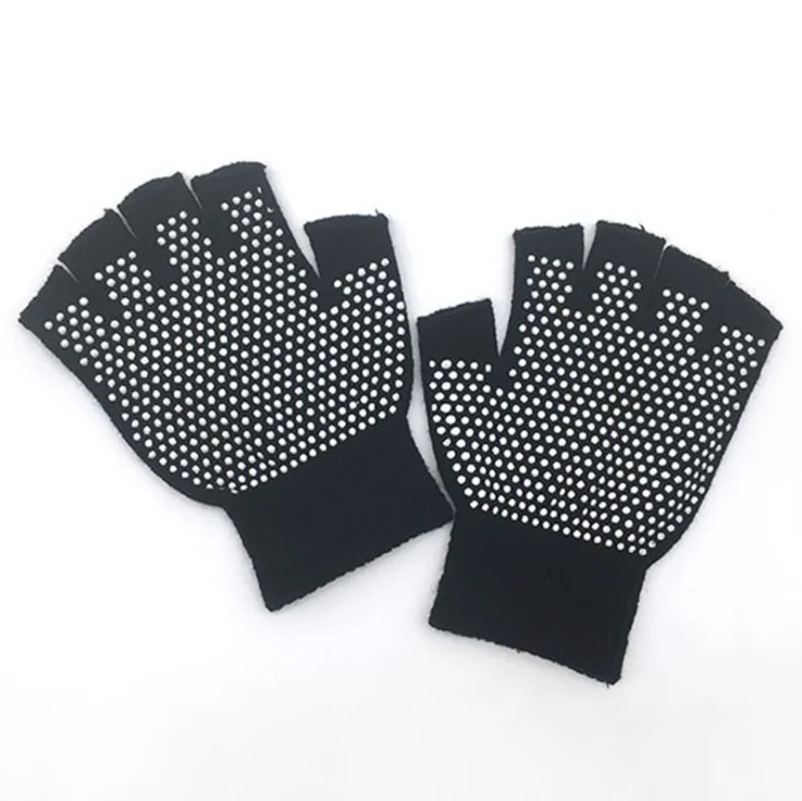 
Good quality Acrylic Knitted PVC dots fashion funky warm winter Magic Gloves with no finger 