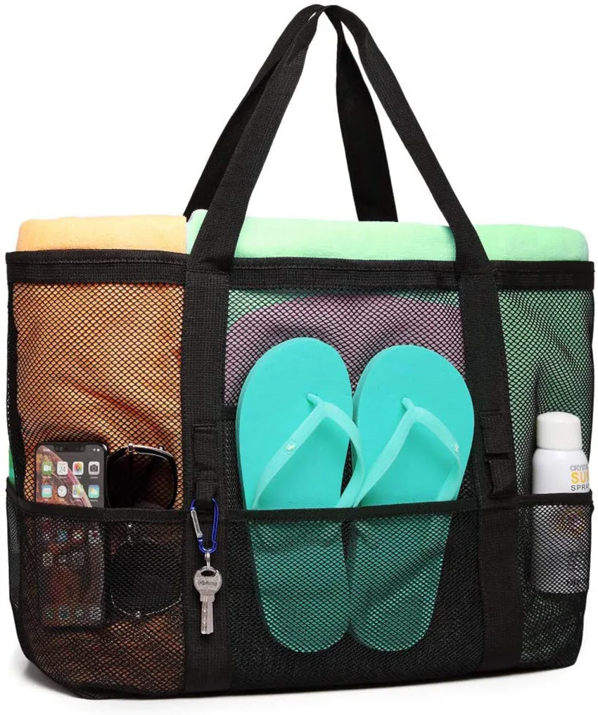 

2021summer custom multifunctional foldable sand women hand bags 2021 air bogg silicone beach xl giant beach bag Tote, Balck,gray