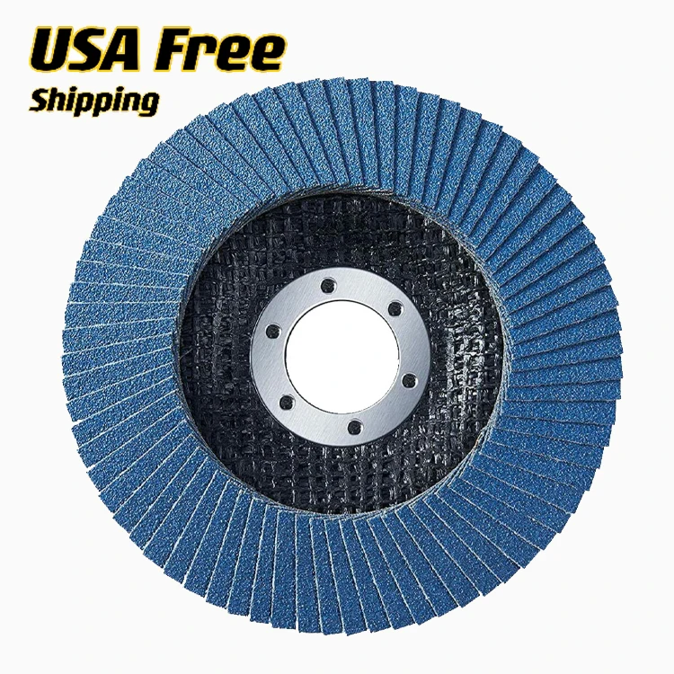 

USA Warehouse Shipping Within 24h 20PCS 4.5'' Flap Discs 40 60 80 120 Grit For Angle Grinder, Blue