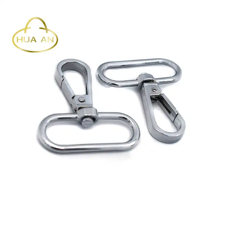 
Chrome hardware 1.5 inch 0 ring swivel snap hook 