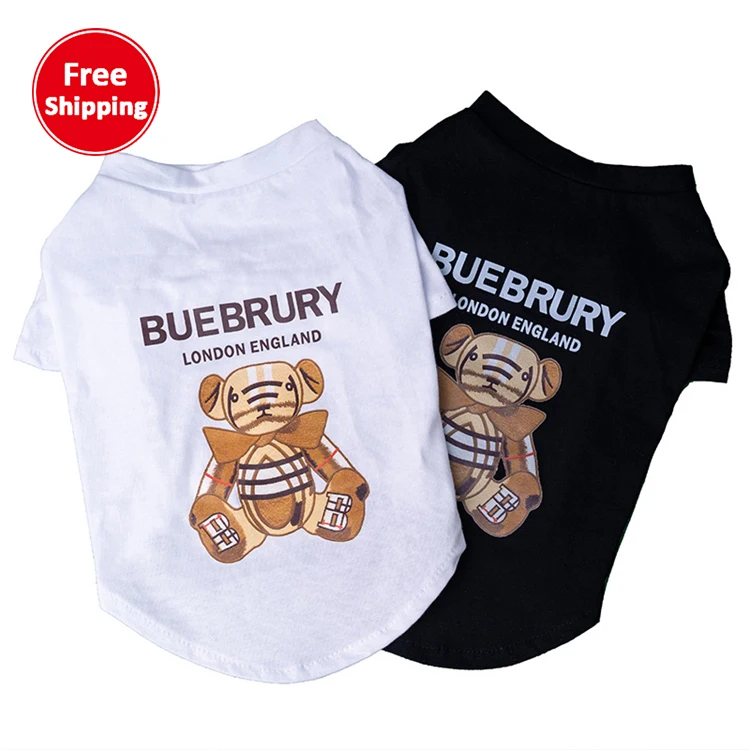 

thin t-shirt dog clothes trendy bear short-sleeved teddy corgi pomeranian ropa verano para perros por mayoreo, As picture