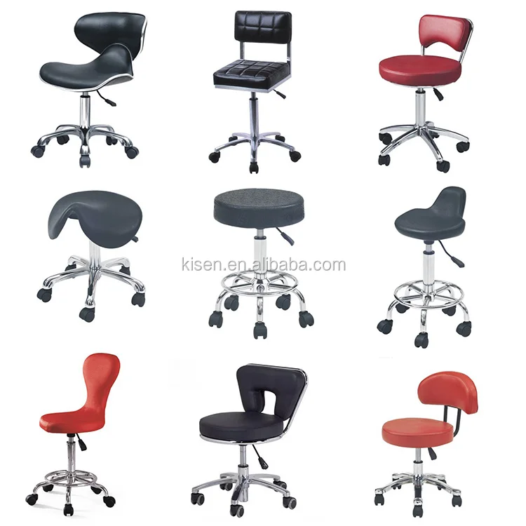 Kisen Hot Sale Classic Color Optional Stool Nail Salon Furniture