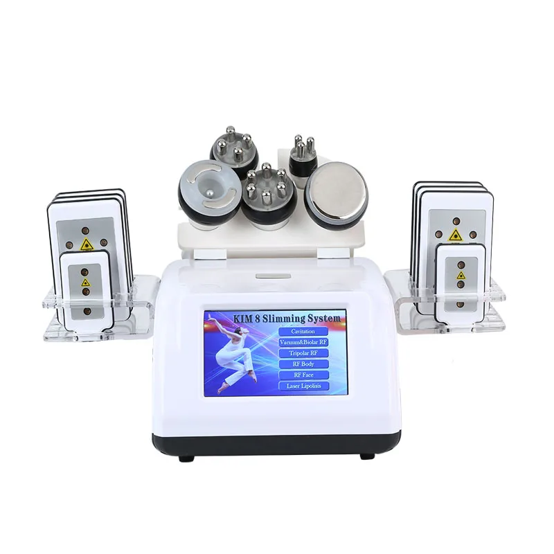 

Beauty Salon 40K 5 in 1 RF Cavitation Lipo Laser Body Slimming Machine, White