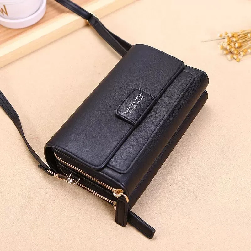 

New Cute PU Leather Purse Long Multi-card Wallet Purse Buckle Clutch Mobile Phone Student Women's Wallet, 7 colors