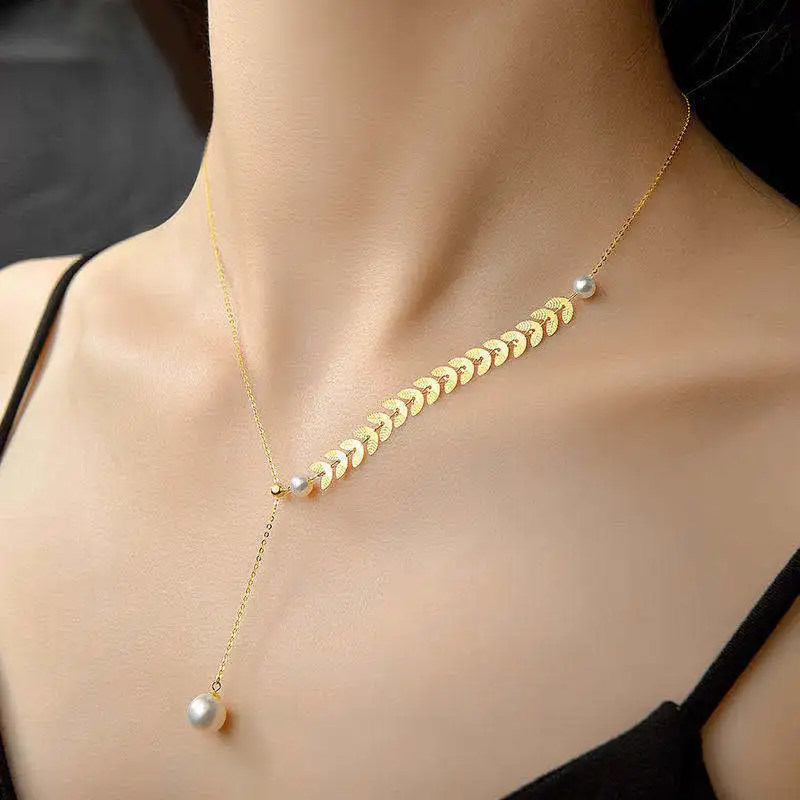 

Luxury Fashion Real AU750 Solid Pure 18K Gold Chain Necklace Jewelry Women Ladies Bridal Engagement Wedding Necklaces