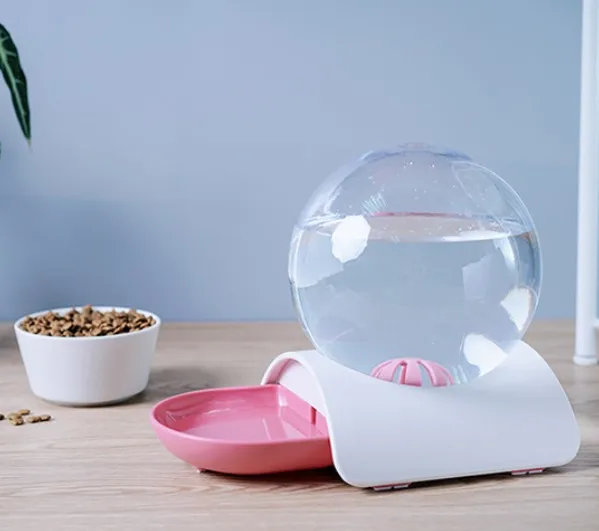 

2021 New Fashion Bubble Automatic Pet Water Bowl 2.8 L Cat Dog Drinking Bowl, Solid