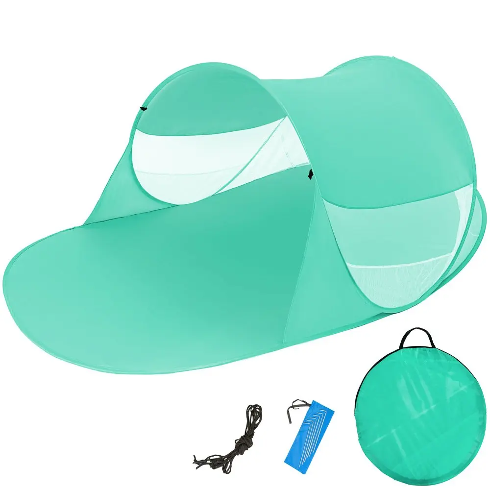 Automatic Pop Up Beach Tent Easy Up Sun Shelter Easy Set Up Tear Down