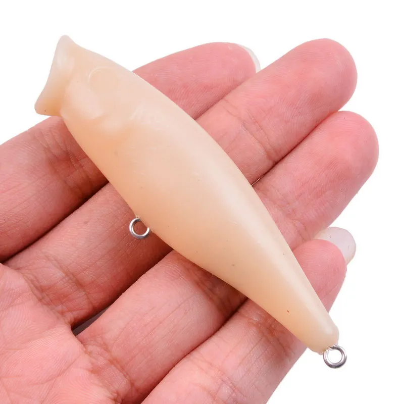 

6.6g 8cm Unpainted Popper Crankbait Lure Body Blank Lure