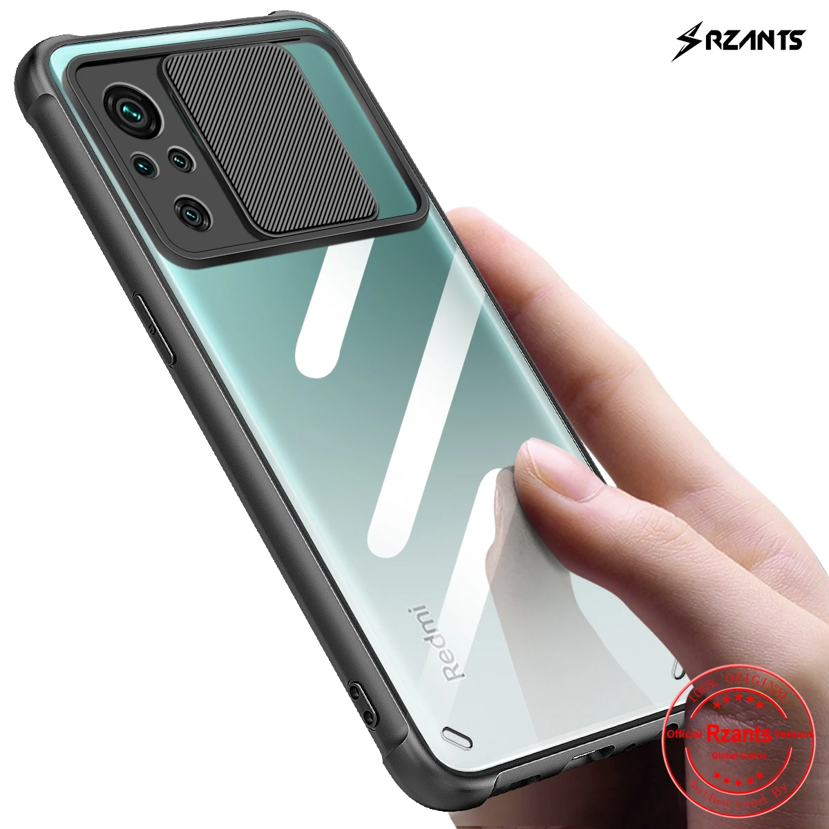 

Rzants For Xiaomi Redmi Note 10 4G Redmi Note 10 Pro Max Phone Case [Lens Protect]] Shockproof Slim Clear Cover Double C