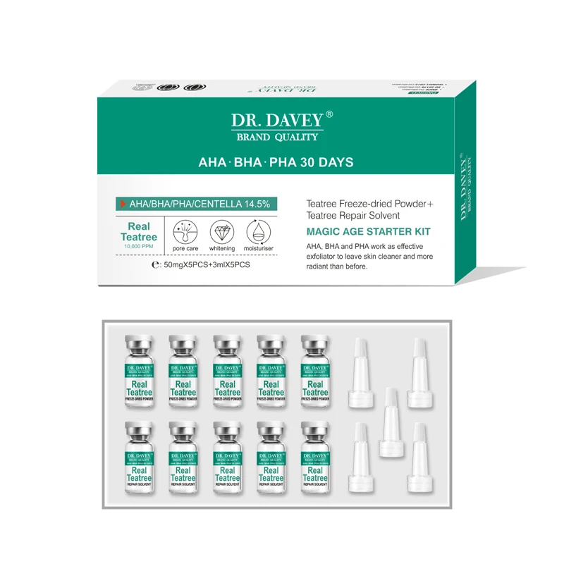 

DR.DAVEY Teatree Freeze-Dried Powder for Improve Acne Closure, Rejuvenating Skin Light, Smooth and Beauty Skin | Repair Powder