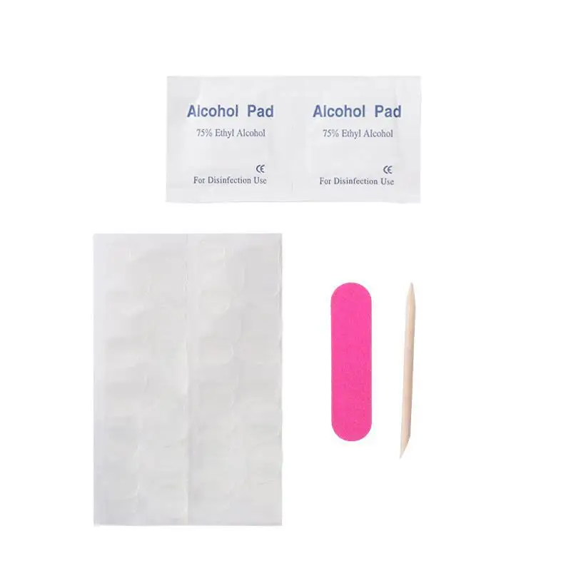 

acrylic false nails kits jelly sticker glue and matte fake nails set with packaging, White