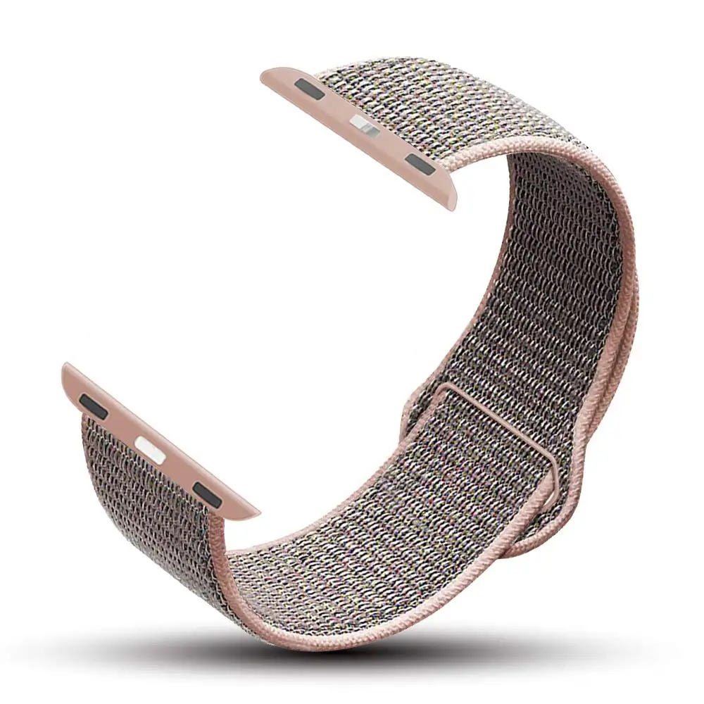 

smart watch mi band 5 strap Silicone Armband 38mm 42mm Braided Solo Loop Smart watch band, Multi colors