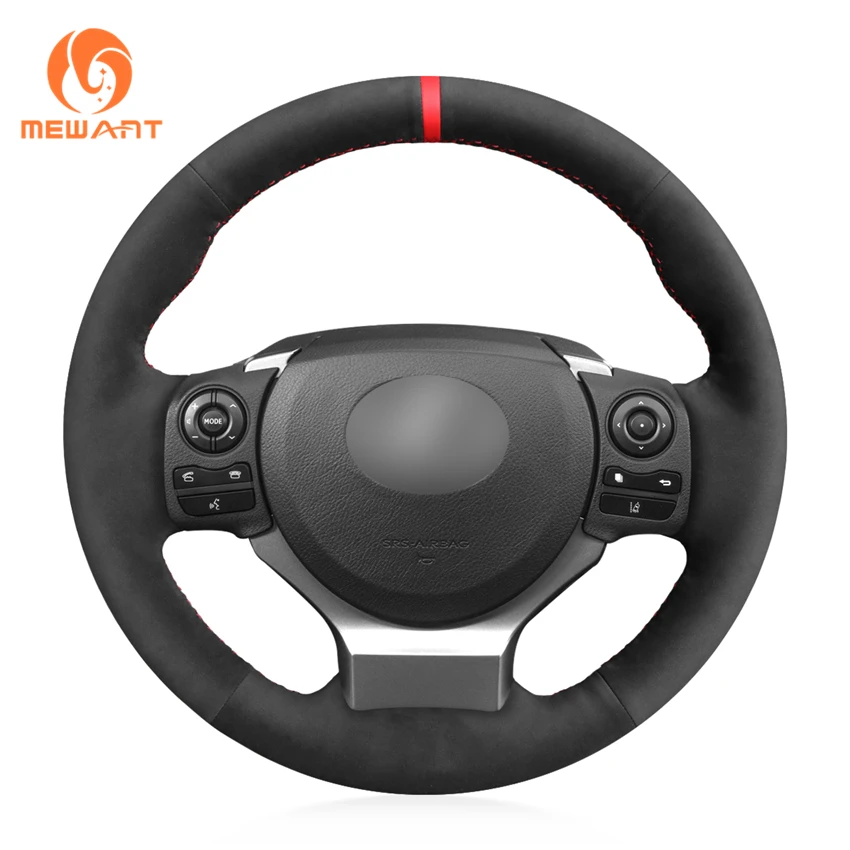 

Custom Hand Sewing Black Suede Steering Wheel Cover for Lexus IS200t 2016 2017 IS250 2014 2015 IS300 IS350 IS F-Sport