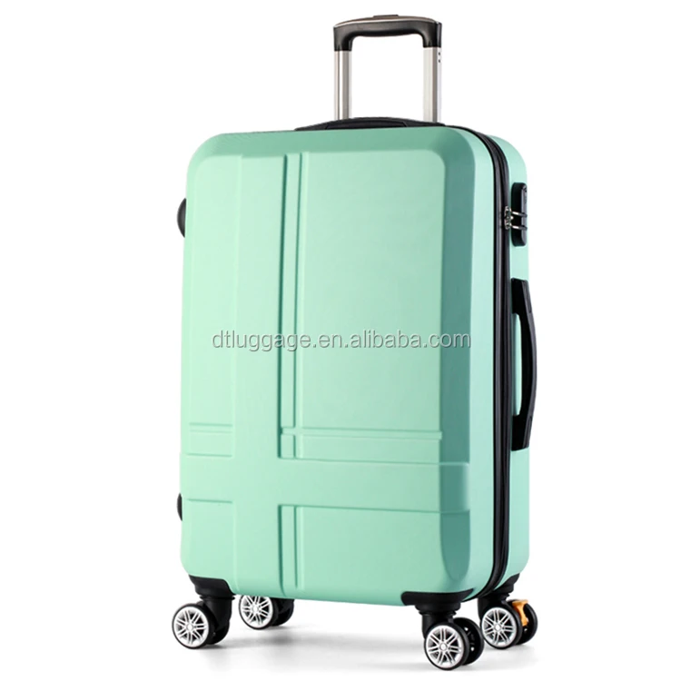 

ABS luggage set new trolley luggage suitcase travel 3 pieces set luggage, Green,pink