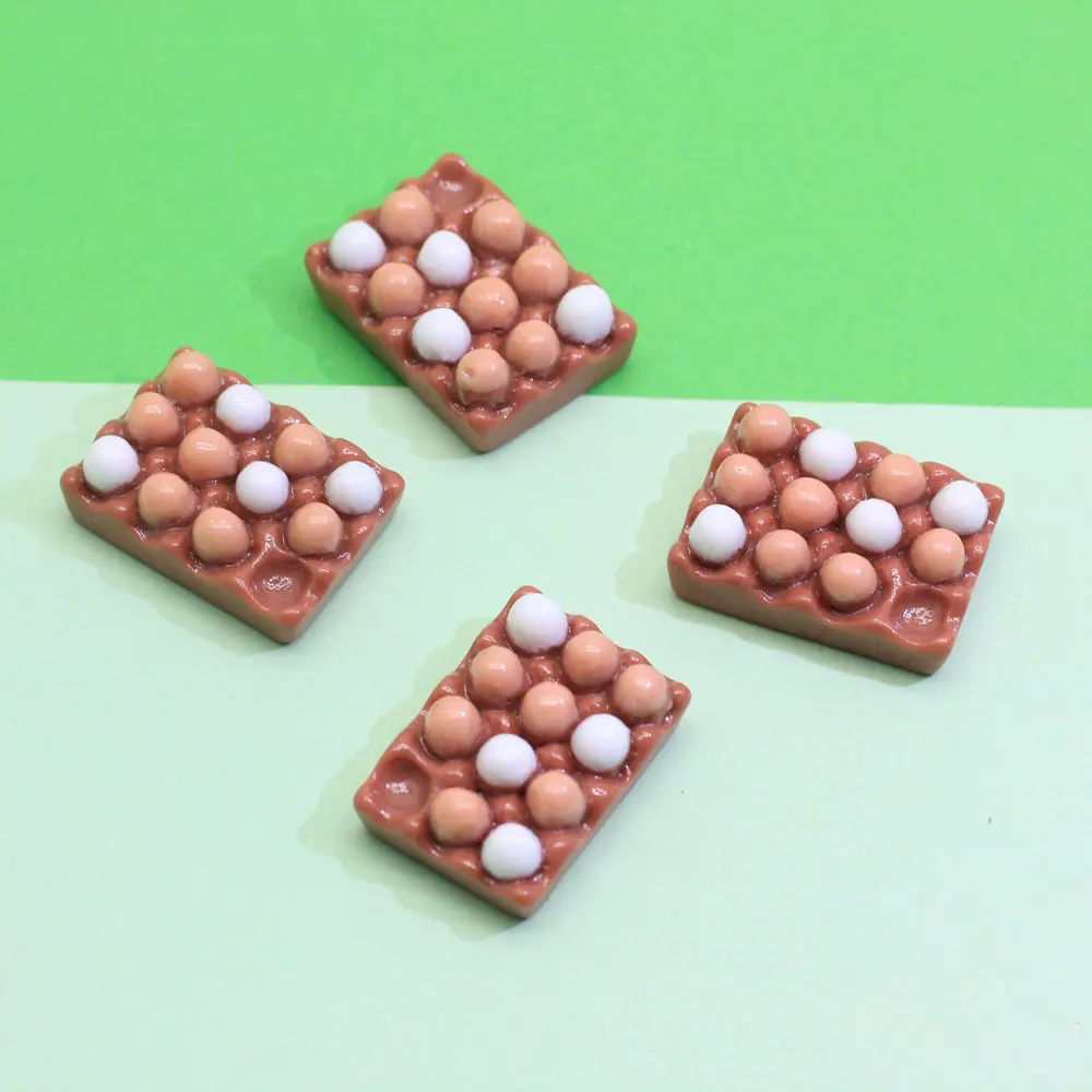Mini Eggs Miniatures Doll House Play Gifts 100pcs Kitchen Toys Dollhouse Figurines DIY Craft Handmade Accessory Supply