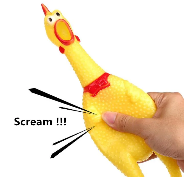 

Wholesale Pet Squeak Toys Yellow Screaming Chicken Pet Venting Creative Molar Pet Interactive & Movement Toys, Customized color