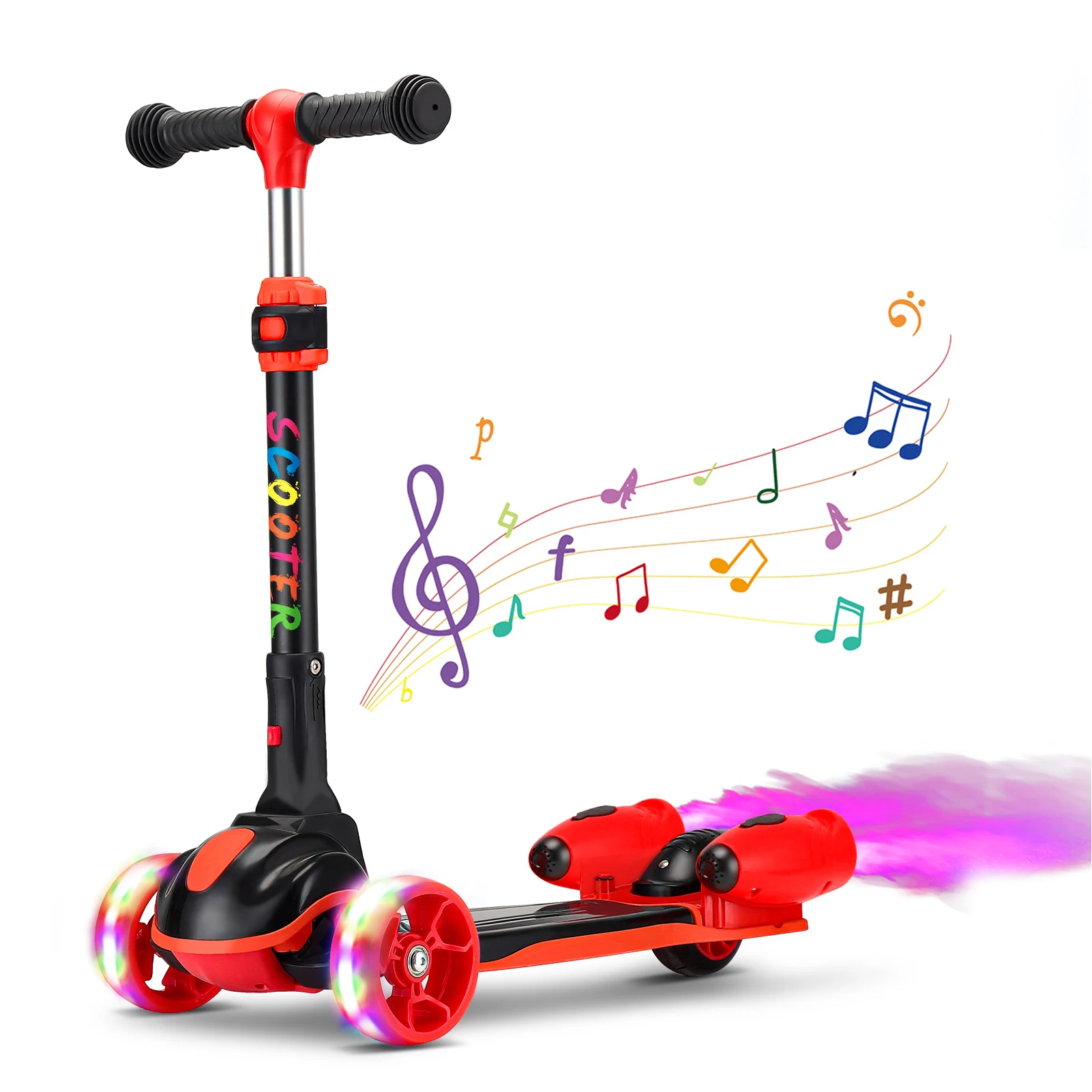 

2021 New Toys Children Kids Electric Baby Kick Scooter Foot Scooters with 3 PU Wheel for kid Christmas gift