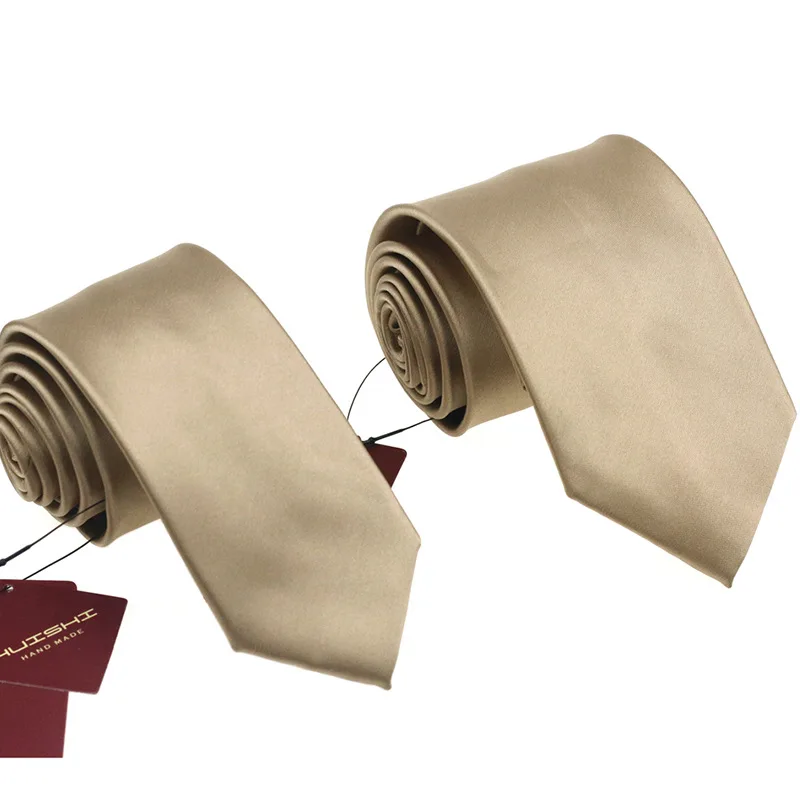 

OEM Custom 8cm/6cm Striped Necktie Champagne Polyester Neck Bow Ties For Men Business Gravatas Cheaper Necktie Wholesale Men