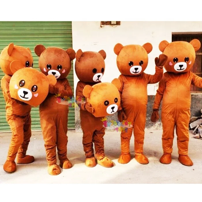 

Enjoyment CE Adult brown bear Mascot Costume plush teddy bear costume fancy dress Cosplay walking suit for party