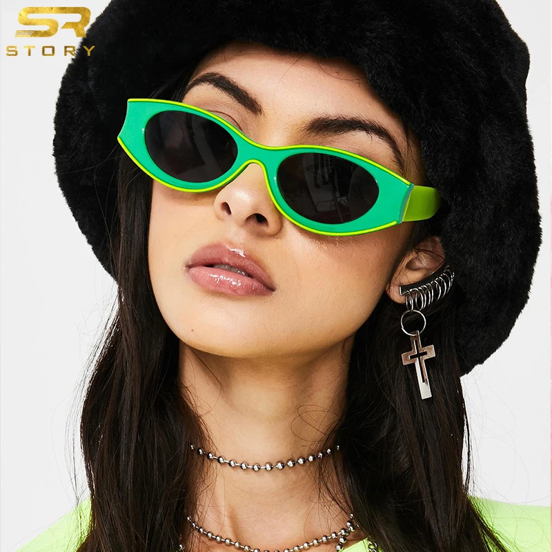 

STORY STY20823G Wholesale 2021 Retro Small Oval Female Sunglasses Women Custom Logo Cat Eyes Sun glasses UV400 Men, Pictures showed as follows