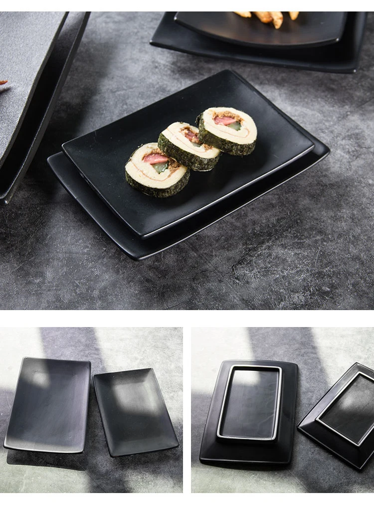 High End Square Matt Tableware For Fried Chicken Restaurant Wear