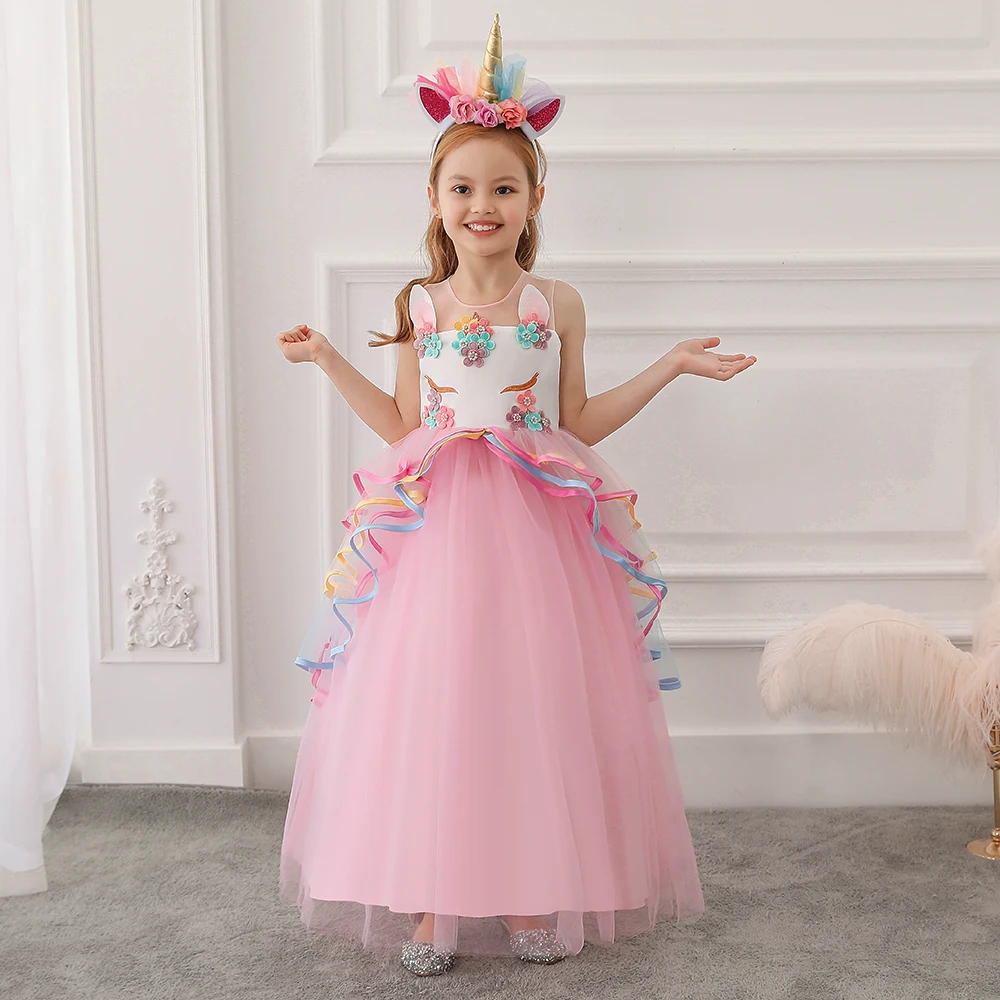 unicorn gown for 7 years old