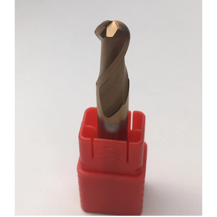 

High-precision Solid Carbide End mill Ball Nose CNC Cutter Tool 2 Flutes Router Bits End Mill boxed package