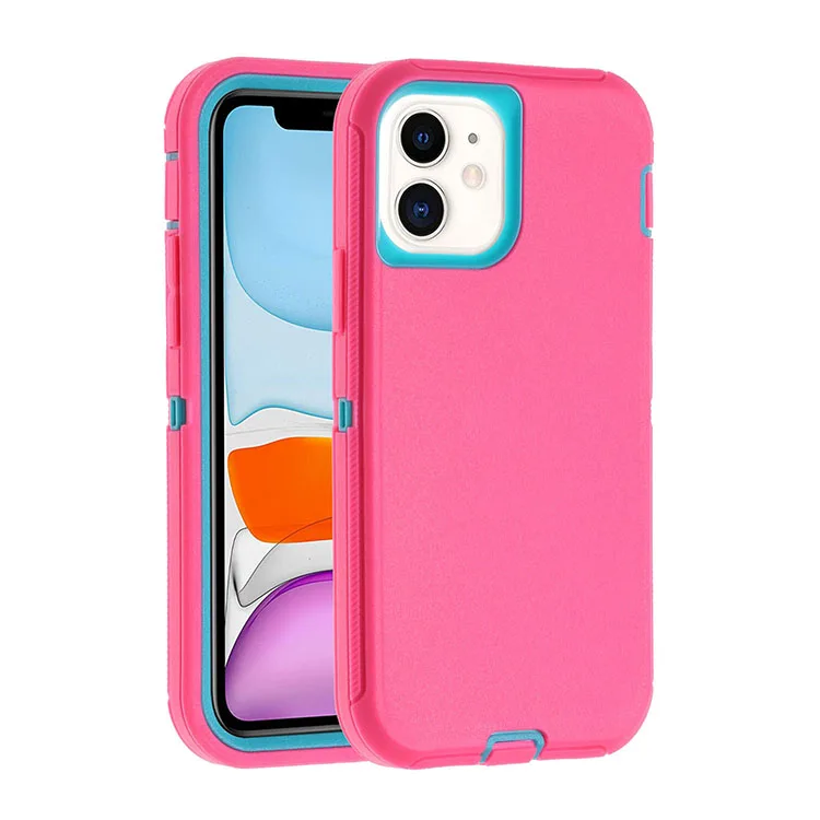 

Ultra Strong Shockproof Cell Phone Cover Case Defender For iPhone 13 Pro 12 11 X XR XS XS Max Heavy-Duty Belt Clip Defender Case