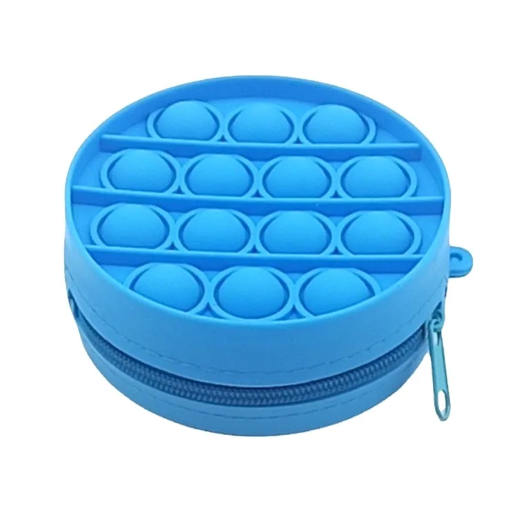 

2021 Creative Design Mini Zipper Silicone Pop Fidget Coin Purse, Picture shown