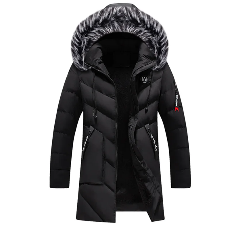 

Free Shipping Fashion Casual Winter Parka Coat Hoodies Men's Jackets, Black,red, green, dark blue
