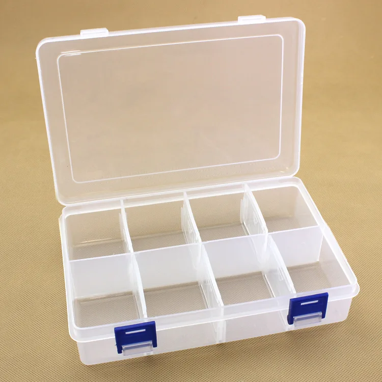 

8 Compartments Transparent Plastic Storage Box for Sewing Accessories