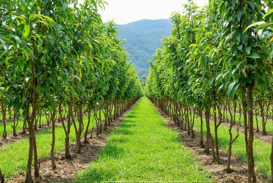 Sustainable pepper farm with intercropping and shade trees in Vietnam