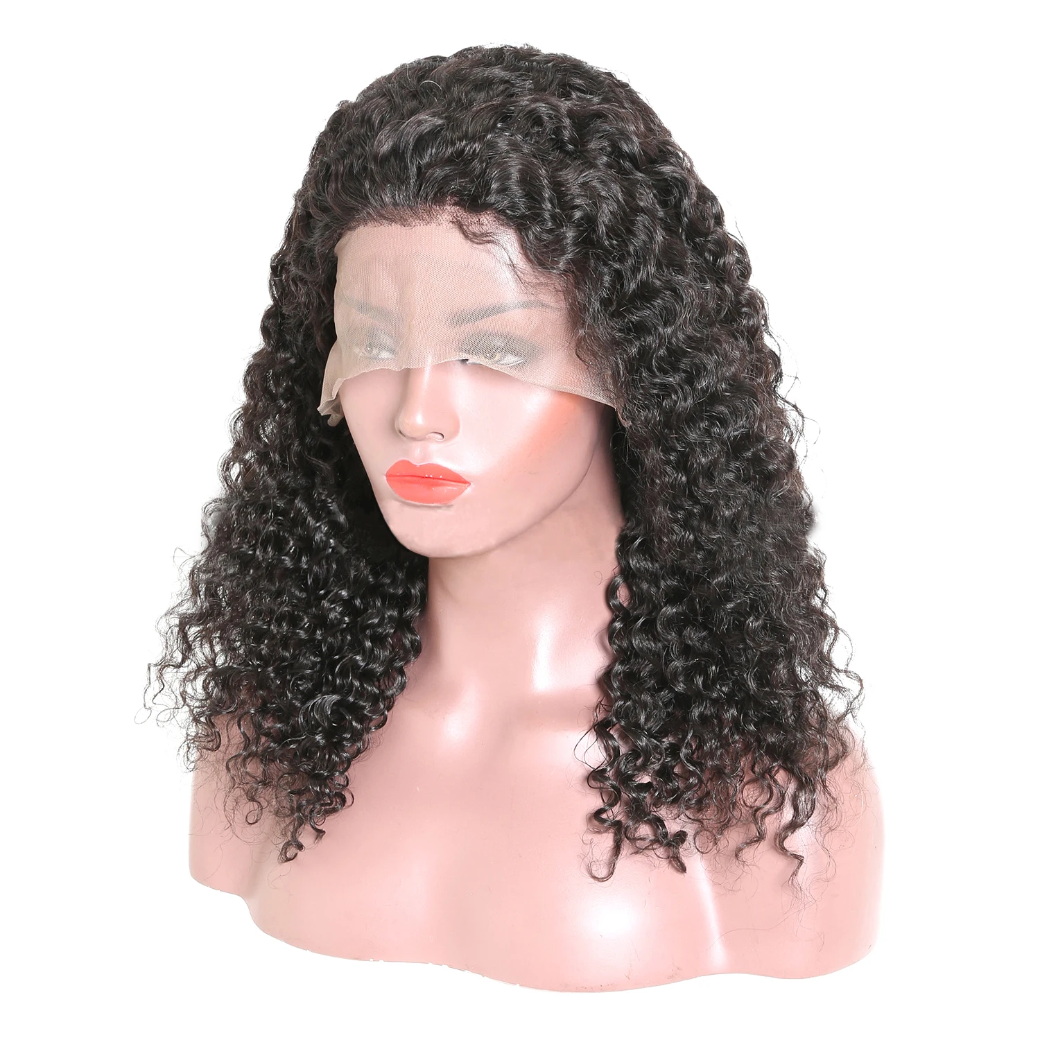 

Vendor Hd Transparent Swiss Lace Front Wig Human Hair 360 Lace Frontal wig Curly Glueless Brazilian 100% Virgin Human Hair Peruk