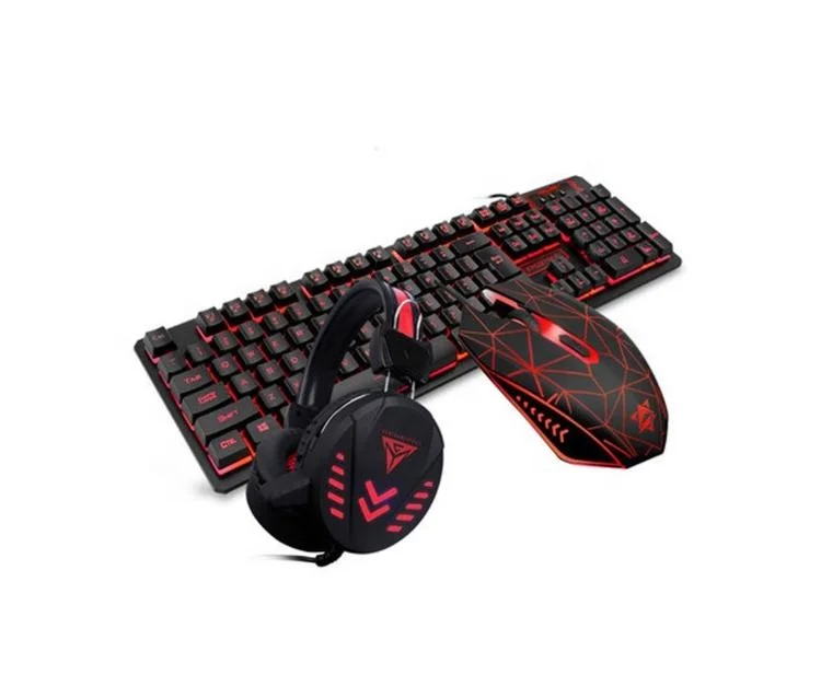 

Gaming backlit keyboard mouse headsets mousepad pad 4 in 1