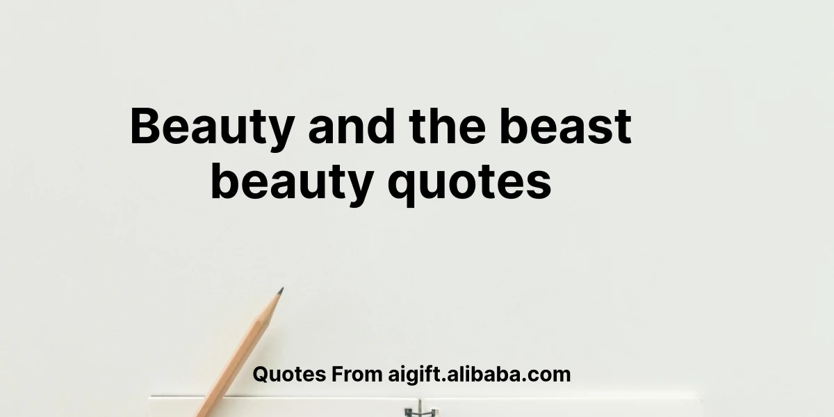 beauty and the beast beauty quotes