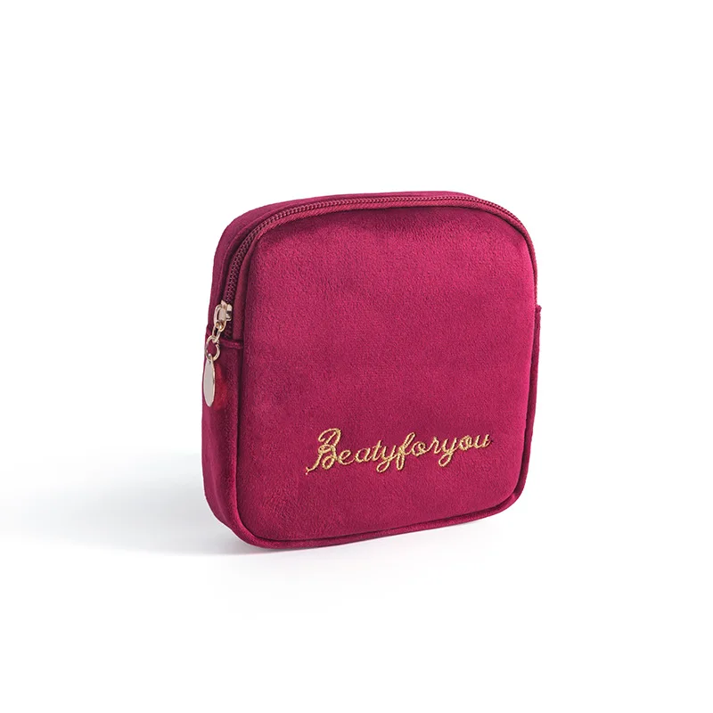 

Factory Wholesale Korean Style Small Lip Gloss Pouch Soft Velvet Lip Gloss Bag Customized Logo Velvet Makeup Bag, Customized color