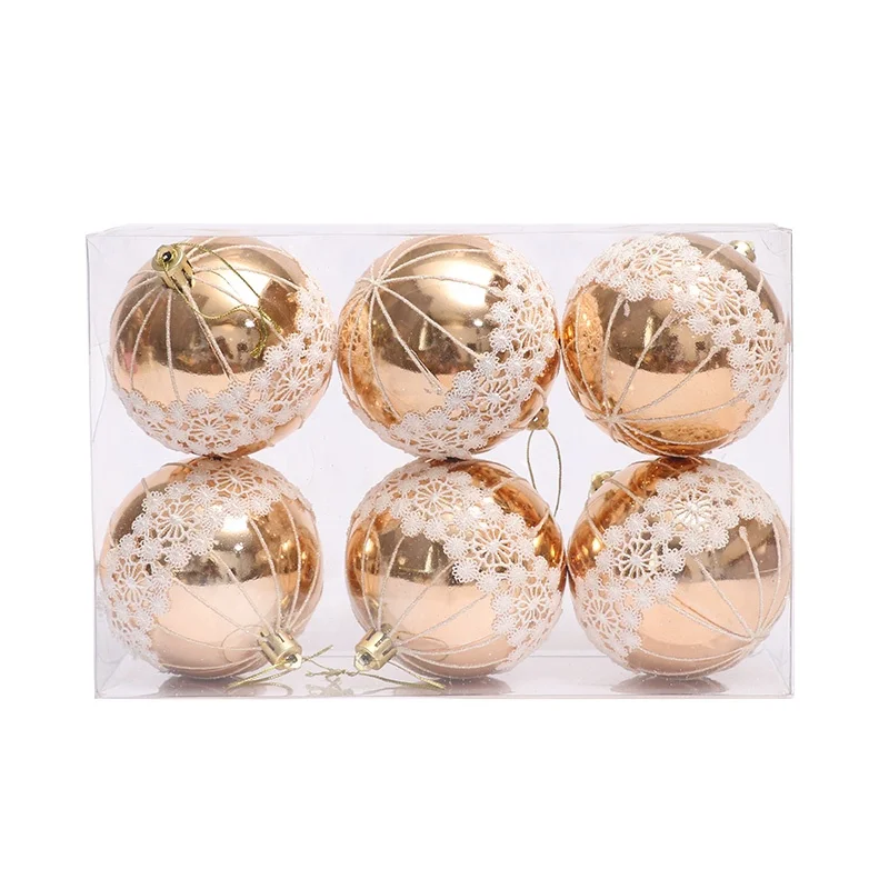 

New Design Shiny Painted Ball Christmas Ornament Supplies hand painted plastic ball sets