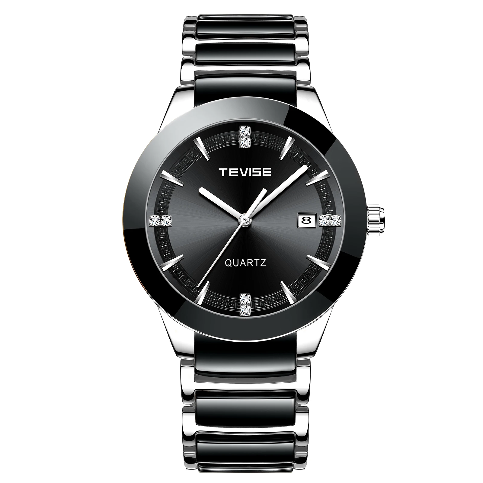 

2020 big face watches for men japan movt quartz watch stainless steel business fashion wrist watch, Optional